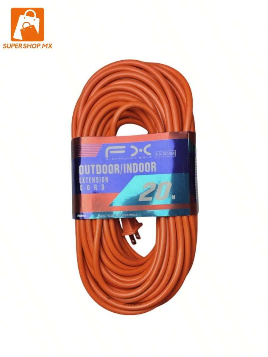 EXTENSIÓN ELÉCTRICA MULTICONTACTO USO RUDO 20 METROS 3 ENCHUFES EX-N20M - Tipo de Enchufe B USA (110-127V) - Ver 1