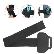 2pcs Leg Strap Compatible With Switch Sports Play Soccer, For JoyCons Switch OLED Model Controller Game Accessories,Adjustable Elastic Strap - Black - View 6