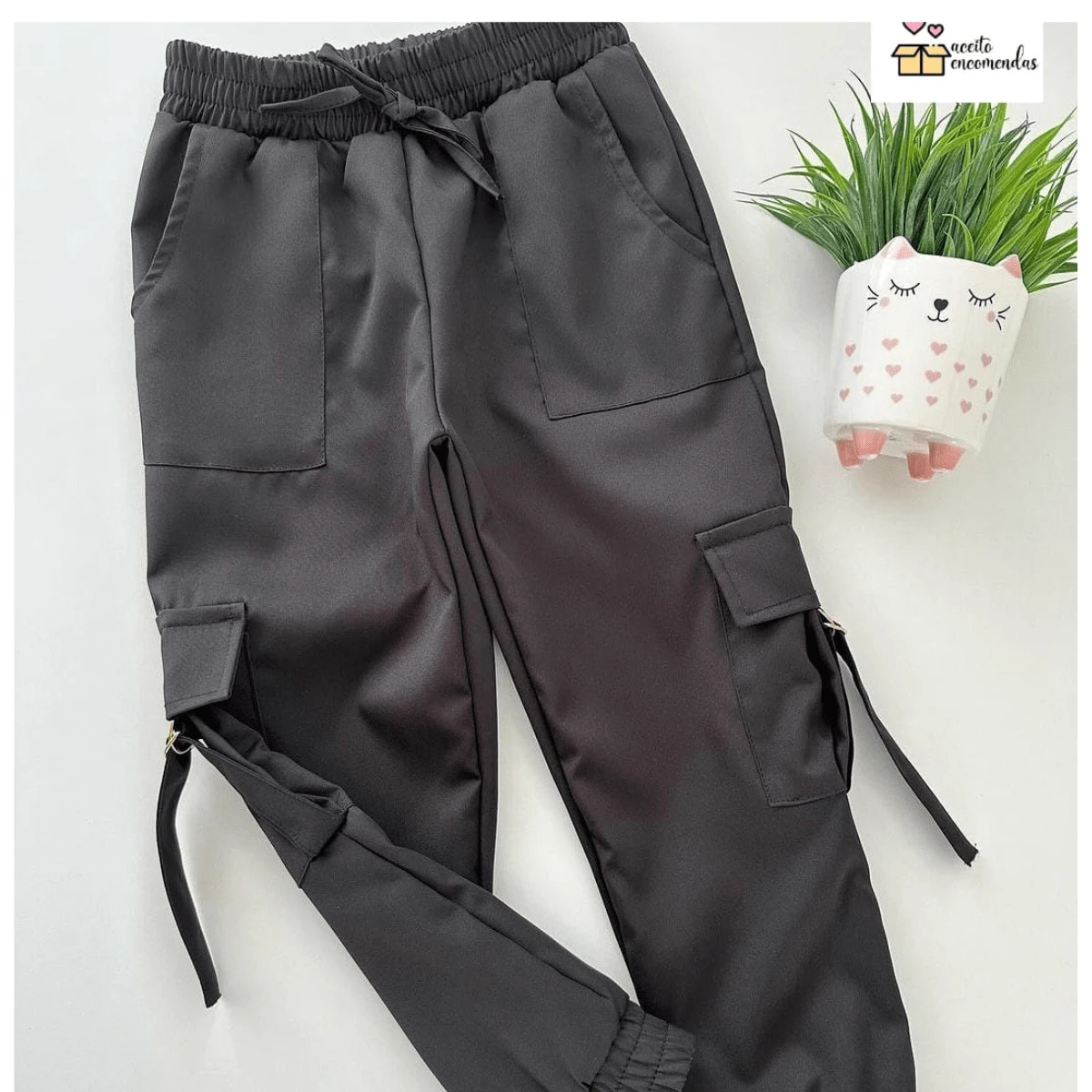 Tween Girls Pants - Black - View 1