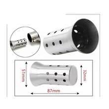 Tubo de escape de motocicleta, funcionamiento suave, rendimiento duradero, resistencia al impacto, tubo de escape de motocicleta de color degradado. 1x51mm con silenciador - Azul - Ver 11