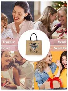 1pc Western Cowboy Style Cow Head Pattern Hand Tote Bag,Fashionable Large Capacity Tote Bag For Women, Versatile, Cow Pattern Pattern Random Print Shoulder Bag, High-End Casual Hobo Bag,Fashionable Milk Pattern Tote Bag,Women's Casual Handbag & Shopping Bag - Хакі - Переглянути 5
