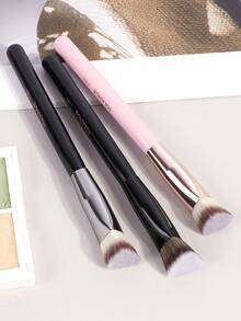 MAANGE 3pcs Triangle Brush, Protable Smudge Cosmetic Brush Makeup Brush With Foundation Brush Blush Brush Loose Powder Brush Contour Brush Highlighter Brush Makeup Tools Gift For Women & Girl Travel Makeup Brush ﻿ - 彩色 - 查看 2