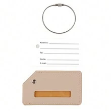 时尚轻便飞机图案纯色背包，带防盗行李标签设计，适合旅行、飞行、学校，男女皆宜，旅行背包旅行包行李箱旅行装备返校必备品 - 卡其色 - 查看 7