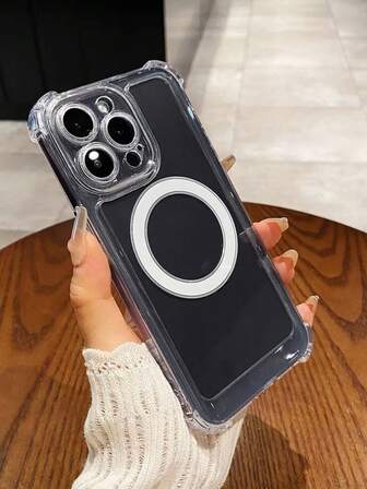 磁性气垫保护壳适用于 16 Pro Max，透明防震无线充电保护套适用于 17 Pro、15、13、11 Pro Max、XR，镜头保护