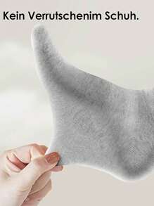 5 双灰色低帮女式夏季透气船袜，适合旅行和度假 - 灰色 - 查看 3