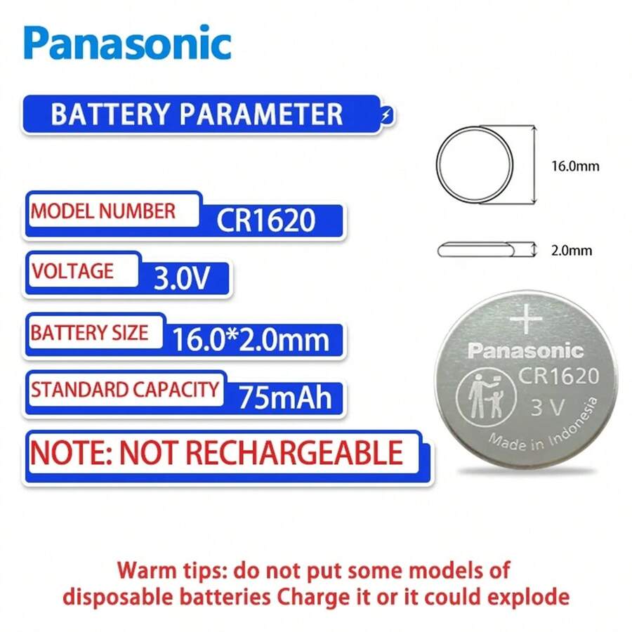 Batería original Panasonic CR2032 de 5 piezas CR2025 CR2016 Batteria
