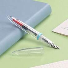 6 piezas Pluma de caligrafía con punta plana de estilo árabe, pluma fuente para caligrafía gótica con cartuchos de tinta intercambiables - 1 pluma estilográfica con punta de 2,5 + 10 bolsas de tinta de colores. - Ver 2