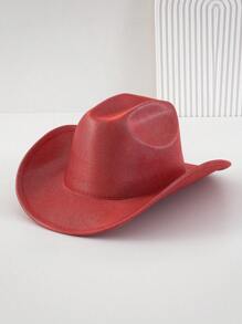 1pc Unisex Shiny Solid Color Cowboy Hat, Luxury Sparkly Bling Cowgirl Hat, Novelty Punk Style Wide-Brimmed Hat For Bridesmaids, Brides Or Gifts In 2024 Wedding Essentials, Girlcore, Silver Charm, BR Tropical Fashion Spring Summer Bright Colors, New Retro Outdoorsy Style Suitable For Boho Vacay, Parties, Western-Themed Activities, Gatherings, Engagements, Cosplay, Graduations, Costume Balls, Festivals, Weddings, Birthday Celebrations, Music Festivals, Coming-Of-Age Ceremonies. Halloween