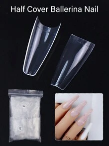 504 stks/zak Nieuw Ontwerp Druk Op Nagels Verlenging Dunne Vouw Naadloze Waterdruppel Nagels Verlenging Nep Nagels