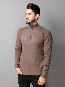 Men Sweaters - Brown - View 1