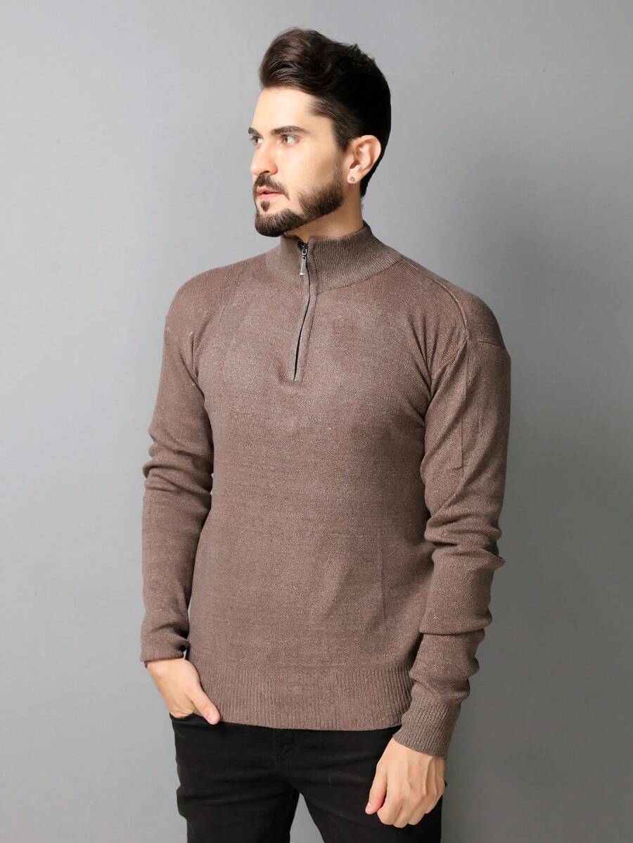 Men Sweaters - Brown - View 1