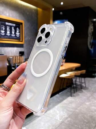 磁性气垫保护壳适用于 16 Pro Max，透明防震无线充电保护套适用于 17 Pro、15、13、11 Pro Max、XR，镜头保护