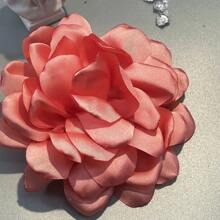 Fashionable 3D Satin Fabric Handmade Rose Flower Brooch, Suitable For Daily Wear, Party, Wedding - Flower - View 33