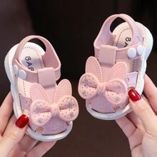 Dép bé gái, Giày ngoài trời đế mềm chống trượt mùa hè cho bé tập đi - Hồng - Xem 2