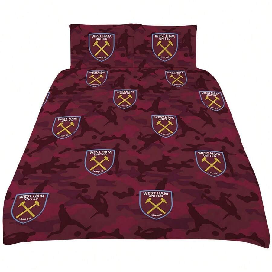 West Ham United FC Duvet Cover Set (Maroon) - Redwood - View 1