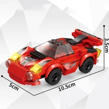 1pc City Racing Car Small Particles Building Blocks Assembling Car Model Toy - Multicolor - View 2