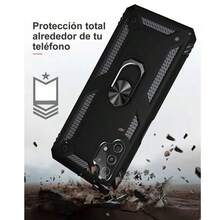Funda Uso Rudo Con Anillo Para Samsung Galaxy con Mica - Gris - Ver 2