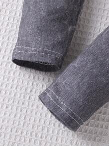 2pcs Young Girl Casual Style English Letters, Leopard Print And Heart Pattern Short Sleeve T-Shirt And Trousers Summer Outfits - Rusty Rose - View 7