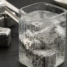 (4 Cái/Bộ) Đá viên bằng thép không gỉ, Đá làm lạnh Whisky có thể tái sử dụng, Đá làm lạnh Whiskey, Khối làm lạnh có thể tái sử dụng cho quầy bar cocktail đồ uống, Đồ nhồi bông cho nam cho Giáng sinh, Bộ quà tặng gia đình và bạn bè - Bạc - Xem 3