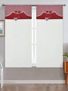 Juego De Cortinas Para Cocina Moderna Minimalista 120x150cm - Caqui - Ver 3