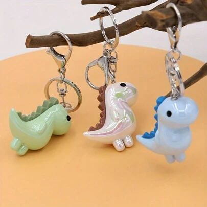 Adorable Kawaii Dinosaur Acrylic Keychain – Chic Charm For All Ages, Unisex Gift Idea Car Accessories Bag Charm School Cute Goth Y2k