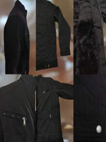 Men Winter Coats - Đen và trắng - Xem 3
