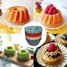 12 piezas Moldes de silicona para pasteles, moldes para masas profesionales para el hogar de antiadherente para mousses, helados, chocolates, chifones, gelatinas, tartas, postres, accesorios y utensilios de cocina, artículos de cocina navideños