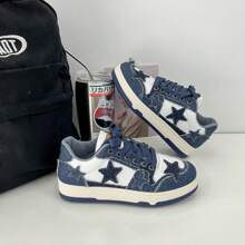 New Literary Style Star Pattern Sneakers, Women Casual Sports Shoes