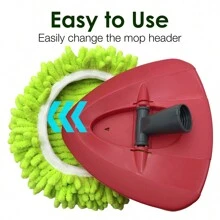 1/2/3 pezzi di panni di ricambio in chenille verde per il sistema di pulizia O-Cedar / EasyWring a 1 serbatoio, pulizia profonda, in microfibra e lavabili in lavatrice