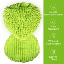 1/2/3 pezzi di panni di ricambio in chenille verde per il sistema di pulizia O-Cedar / EasyWring a 1 serbatoio, pulizia profonda, in microfibra e lavabili in lavatrice
