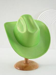 1pc Unisex Shiny Solid Color Cowboy Hat, Luxury Sparkly Bling Cowgirl Hat, Novelty Punk Style Wide-Brimmed Hat For Bridesmaids, Brides Or Gifts In 2024 Wedding Essentials, Girlcore, Silver Charm, BR Tropical Fashion Spring Summer Bright Colors, New Retro Outdoorsy Style Suitable For Boho Vacay, Parties, Western-Themed Activities, Gatherings, Engagements, Cosplay, Graduations, Costume Balls, Festivals, Weddings, Birthday Celebrations, Music Festivals, Coming-Of-Age Ceremonies. Halloween