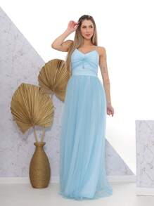 Women Prom Dresses - Màu xanh nhạt - Xem 3