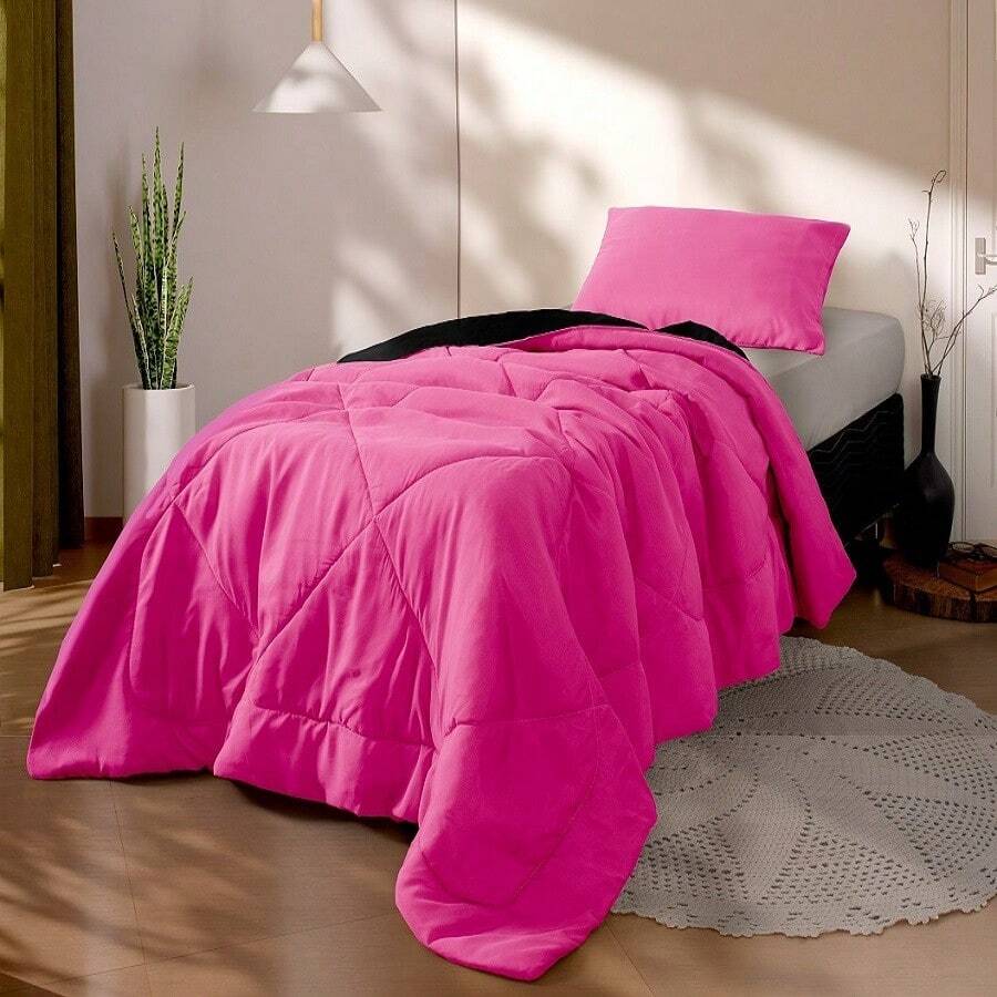 Mr Dias Bedspread - đen và hồng - Xem 1