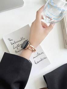 1pc 時尚金屬錶帶兼容蘋果手錶帶蘋果手錶42mm 38mm 40mm 41mm 44mm 45mm 49mm時尚智能手錶替換蘋果手錶皮帶系列Ultra2 Ultra SE2 SE 9 8 7 6 5 4 3 2 1男女適用 - 38mm/40mm/41mm - 查看 3