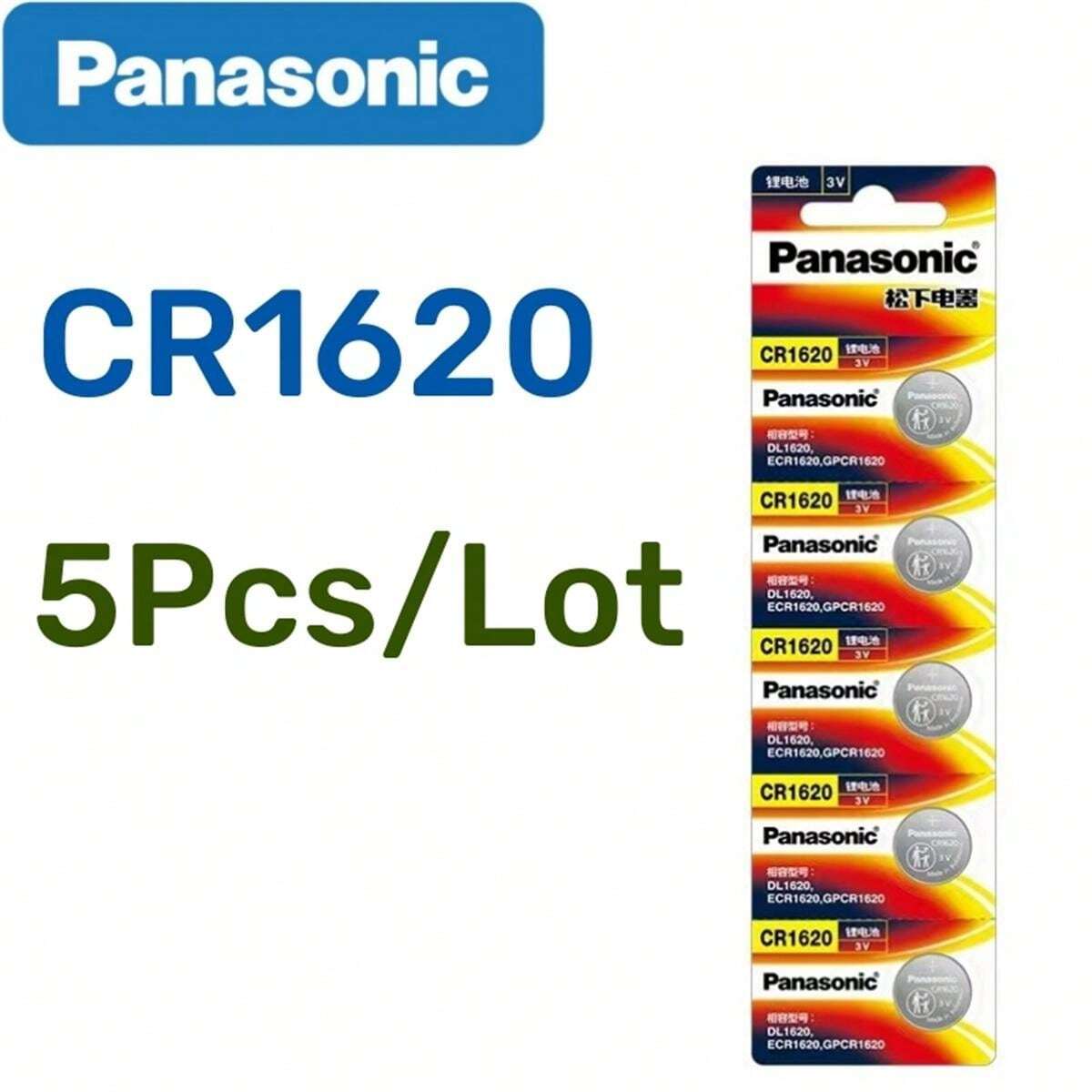 Batería original Panasonic CR2032 de 5 piezas CR2025 CR2016 Batteria