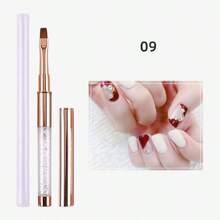 1個美甲刷，玫瑰金配鑽美甲刷，多種風格可供選擇 - 金色 - 查看 16