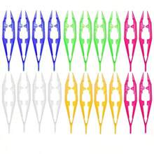 20  Assorted Colors Plastic Tweezers, 4.3Inch Craft Forceps For Beading Projects Craft For Handmade DIY Crafts Jewelry Making Kids Adult Family Home Classroom School Use Creative Game Tools - Color Mixing - View 1