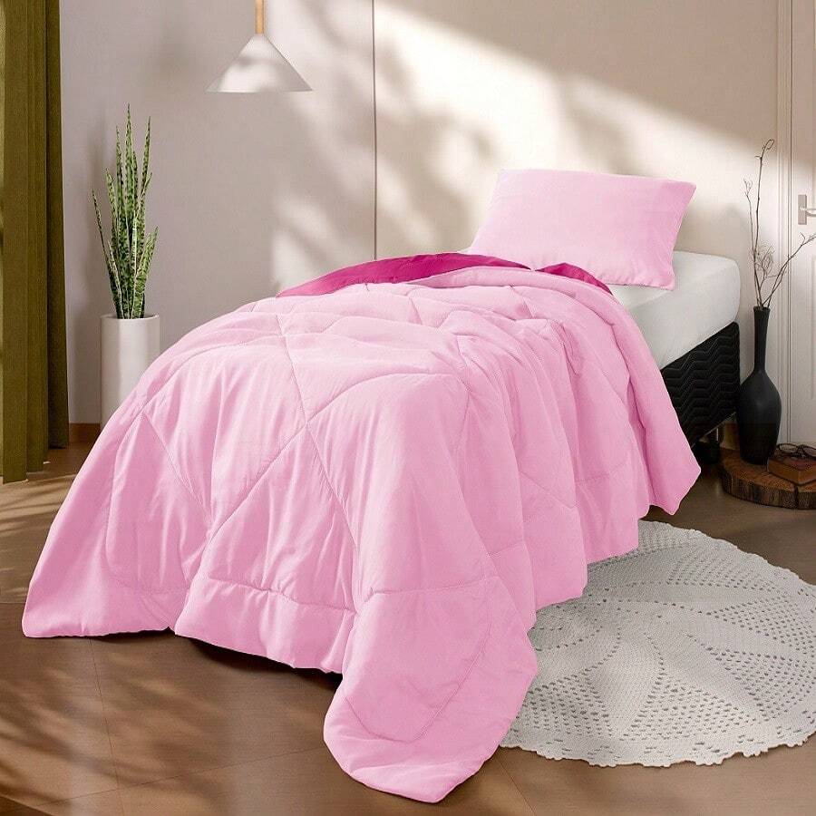 Mr Dias Sheet Sets With Pillowcases - Pink and Gray - View 1
