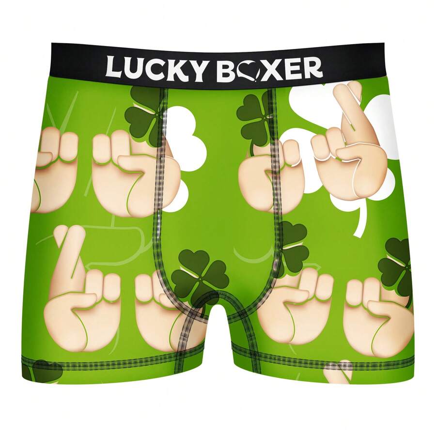 Interior Boxer Lucky en couleur verte pour homme. Marque Lucky boxer. Livraison rapide - Multicolore - Voir 1