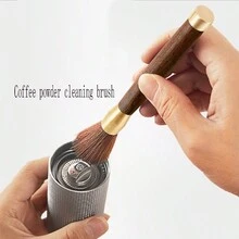 1入組咖啡粉清洗刷茶刷咖啡廳磨豆機清洗刷具，配天然木柄 - 花梨木 - 查看 2