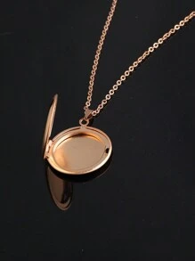 1 cái Thời trang Mạ vàng 18K Thép không gỉ Mề đay nhỏ Vòng cổ mặt dây chuyền Với Có thể mở Tròn Hình dạng Đối với Hình chụp Chèn Đối với phụ nữ Qủa tặng - tròn - Xem 12