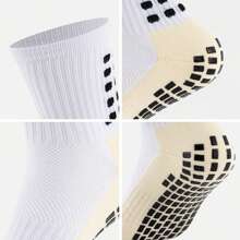 Sports Outdoor 1 Set Anti-Slip Sports Socks With Shin Guards, Soccer Game Equipments - Black - View 5