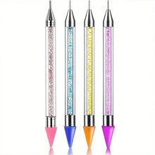 1/4 件套钻石绘画工具，自粘笔，双头无胶设计，带钻石配件，适用于 5D DIY 绘画工艺、十字绣 - 彩色 - 查看 4