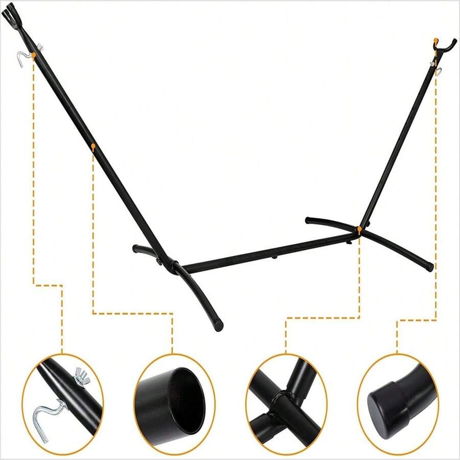 Giantex 450 Lb Capacity Steel Hammock Stand - Adjustable, Fits 9-13 Ft Hammocks, Indoor/Outdoor Use