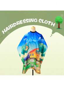 1入組110cm*144cm理髮披風，理髮圍裙卡通理髮披肩，具有抗靜電和防粘毛屬性，可拉伸的頸圈，容易清潔 - 彩色 - 查看 14