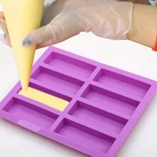 Restaurant Chef Cake Mold Rectangular Chocolate Silicone Tableware Mold Soap Baking Mold Bar Wine Glass Ice Mold DIY Kitchen Tool Decoration Mold