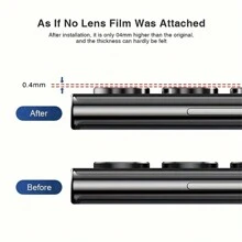 Camera Lens Screen Protector Matel Ring Tempered Glass Lens Protect Cover Compatible With Samsung Galaxy S24 S23 S22 Ultra Z Fold 5 Flip 5 A54 A34 A24 A14 A25 A05 A05S A55 A35 Gift For Birthday, Family, Friends Alloy Metal With Tempered Glass Full Cover, Lens Protector, Phone Accessories