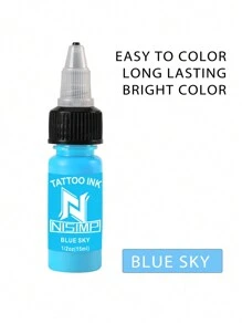 NISIMP Kit de Tinta de Tatuagem, Conjunto de 14 Cores de Tinta de Tatuagem EIPTWH 1/2oz 15ml/garrafa, Tinta de cor brilhante e vibrante para suprimentos de tatuagem, pigmentos de tatuagem profissionais para arte corporal de tatuagem FWTI14-15