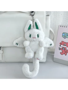 Búp bê mặt dây chuyền ba lô sang trọng Bat Bunny dễ thương, Đồ chơi quà tặng vui nhộn cho bé gái, Búp bê máy vuốt - Nhiều màu - Xem 3