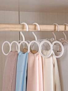 5pcs - Colorful Wind Circle Cloth Hanger Multi Functional Scarf Storage Hanger Household Scarf Hanger Belt Hanger Scarf Hanger - Multicolor - View 5